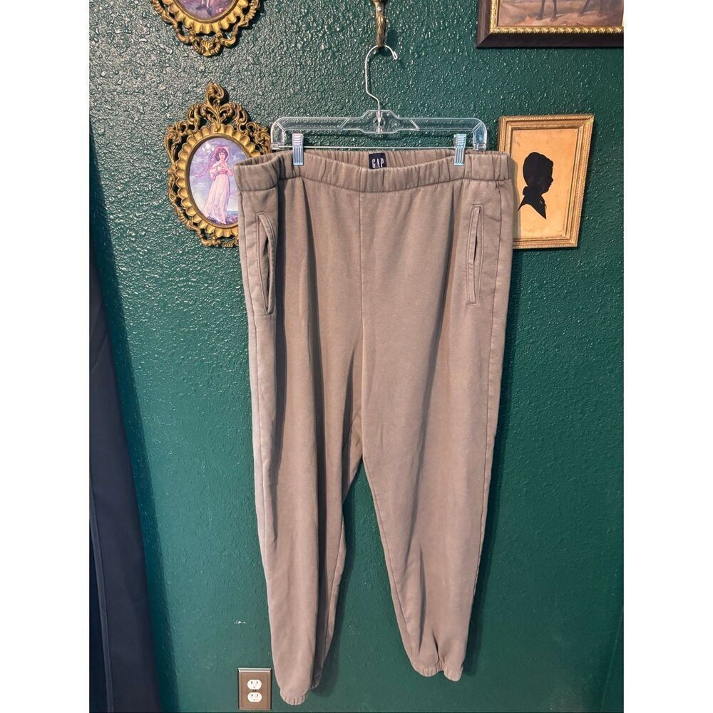 GAP MENS KHAKI GREEN JOGGER SWEATPANTS SZ XL TALL